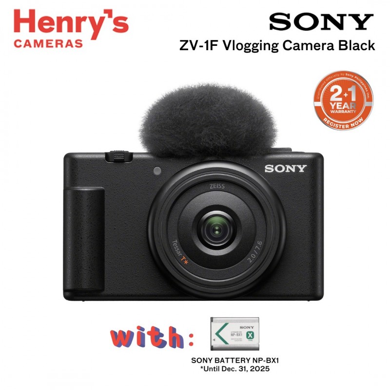 Sony ZV-1F Vlogging Camera Black